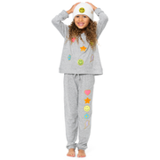 Little Girl's (4-6x) Hacci Sweatpants with Rainbow Assorted Chenille Patches