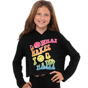 Little Girl's (4-6x) Butter Fleece Hooded Sweatshirt with 3 Assorted Color Happy Face Patches