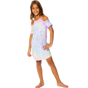 Little Girl's (4-6x) "Malibu Dreams" Tie Dye Open Shoulder Dress