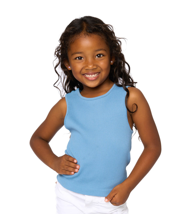 Little Girl's (4-7) Sleeveless Ribbed Top