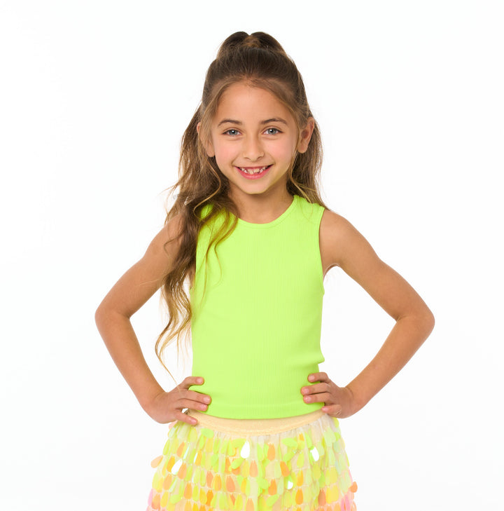 Little Girl's (4-6x) Sleeveless Ribbed Top