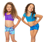 Little Girl's (4-7) Short Sleeve Cropped Mesh Top