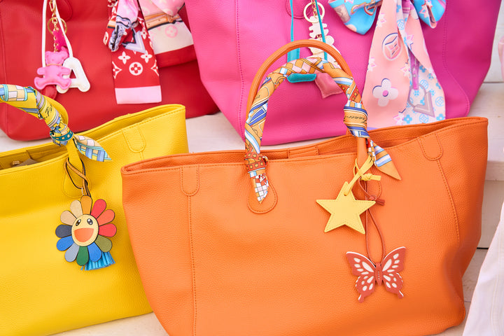 Faux Leather Two Tone Butterfly Bag Charms