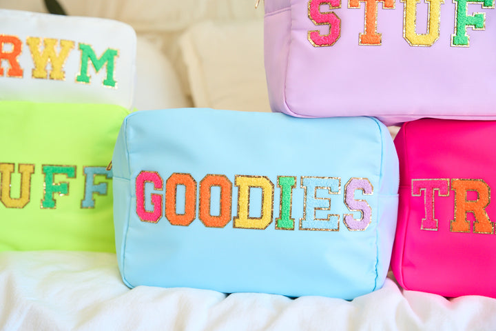 Nylon Pouch w/ STUFF Chenile Patch - 6 COLORS