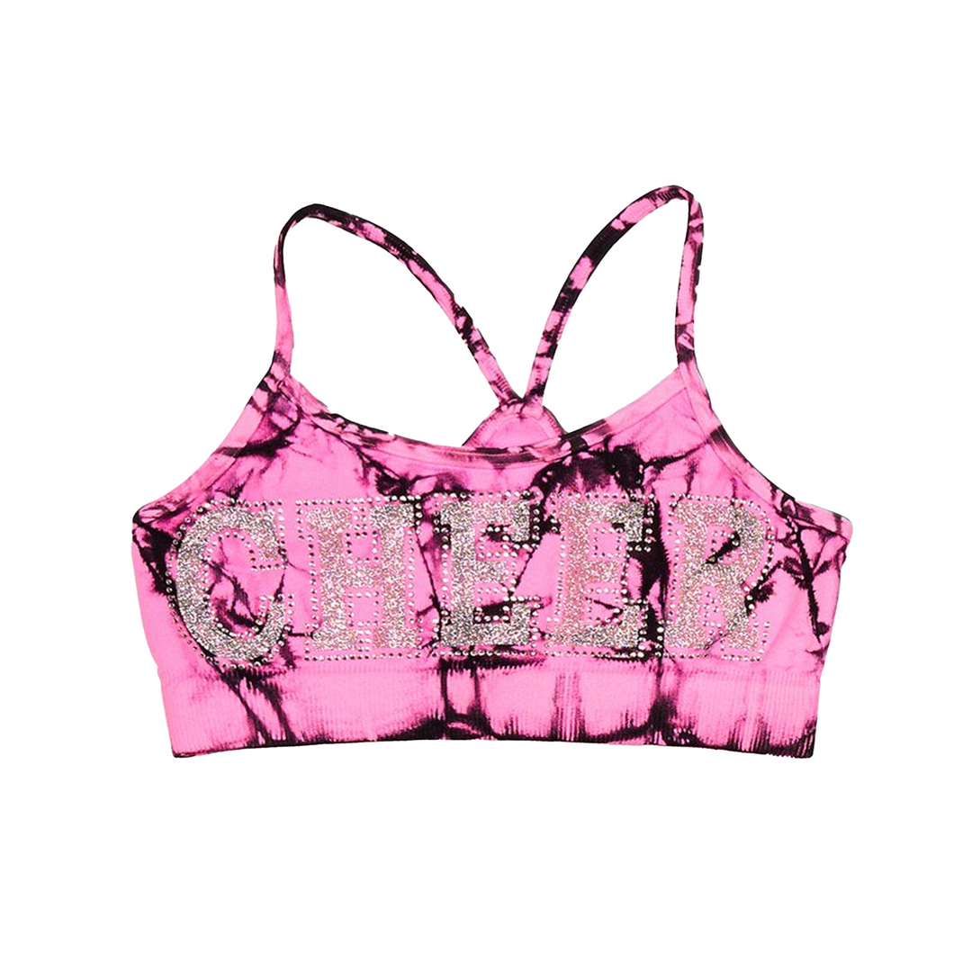 Little Girl's (4-6x) "CHEER" Tie Dye Bra Cami