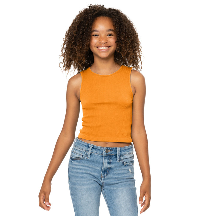 Girl's (8-12) Sleeveless Seamless Top