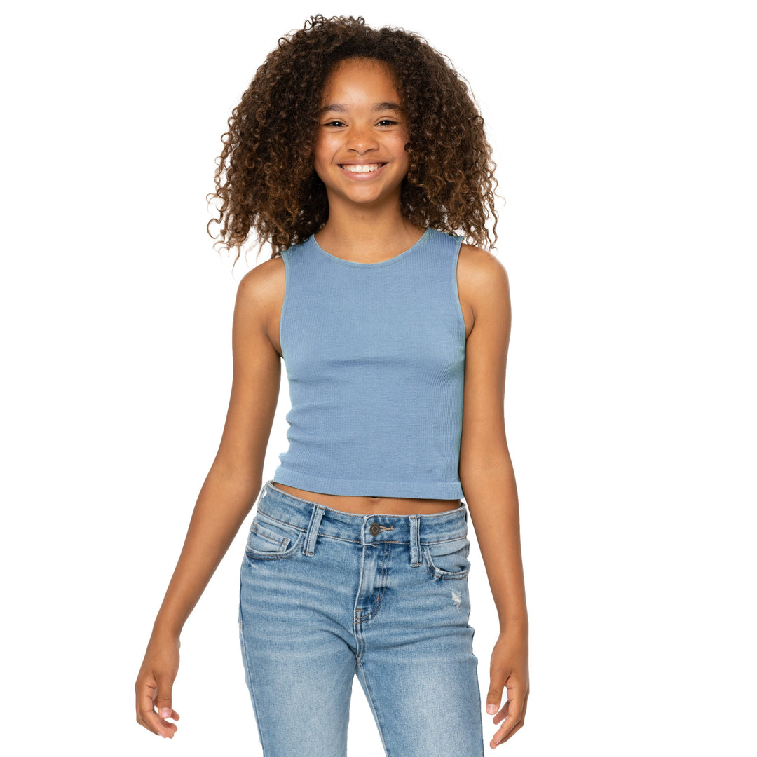 Girl's (8-12) Sleeveless Seamless Top