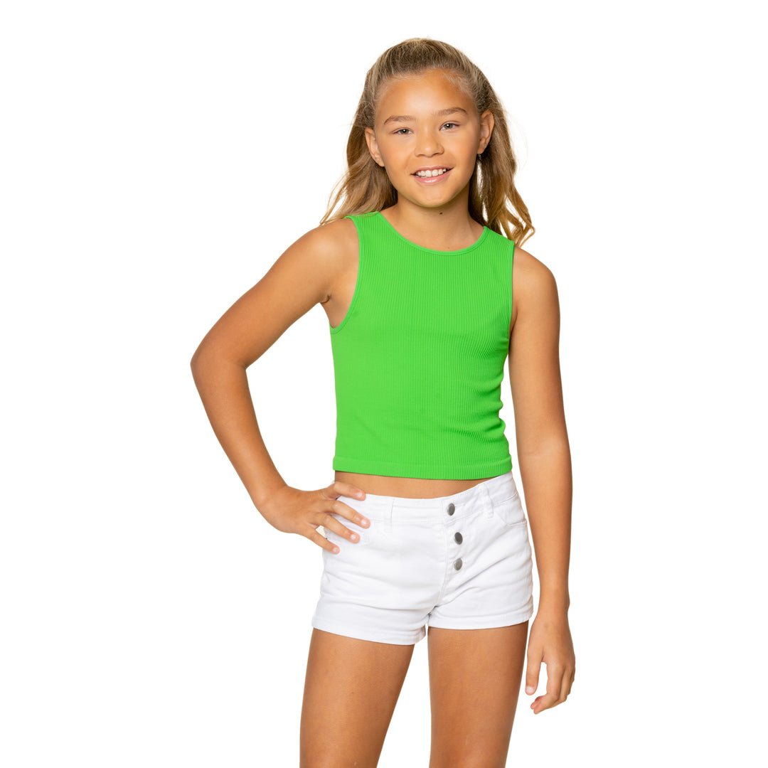 Girl's (8-12) Sleeveless Seamless Top