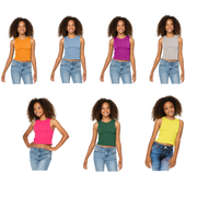 Fall Color Palette - Sleeveless Seamless Top for Girls 8-14