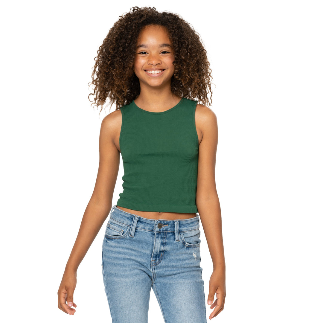 Girl's (8-12) Sleeveless Seamless Top