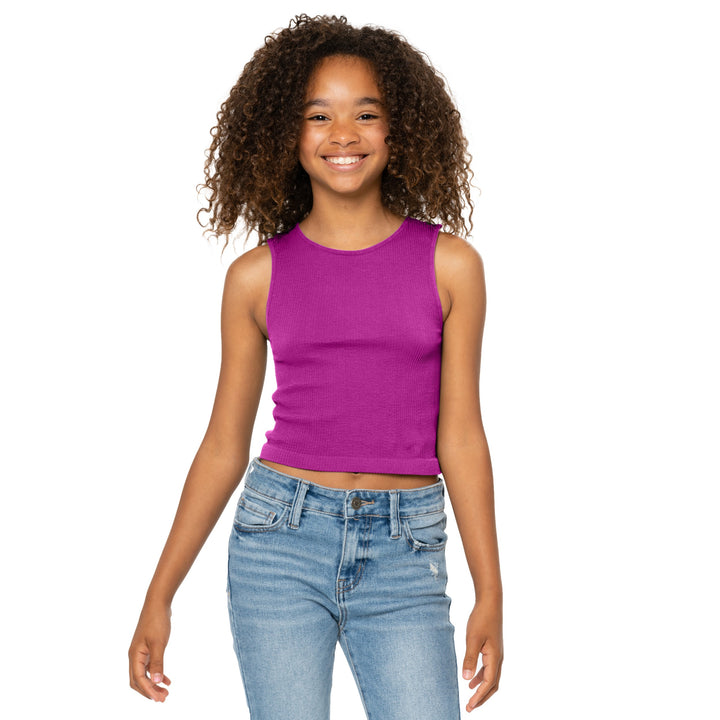 Girl's (8-12) Sleeveless Seamless Top
