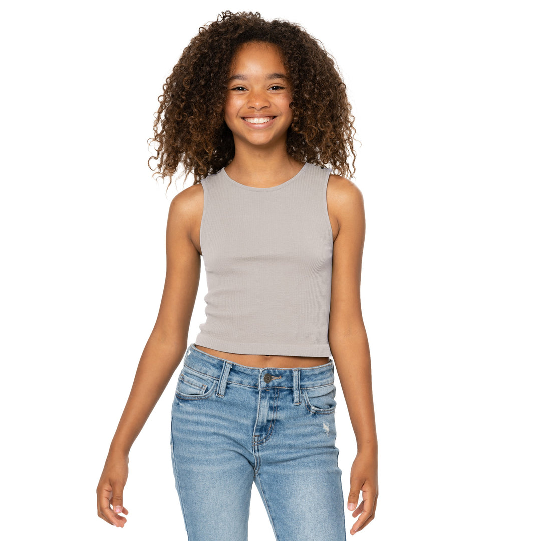 Girl's (8-12) Sleeveless Seamless Top