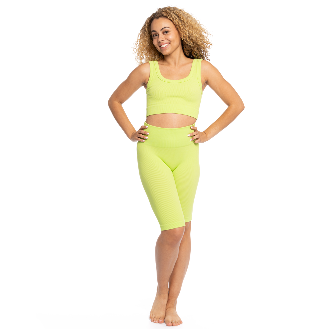 Junior's Ribbed Crop Sports Tank Top