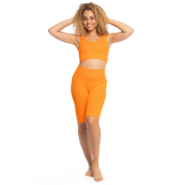 Junior's Ribbed Crop Sports Tank Top