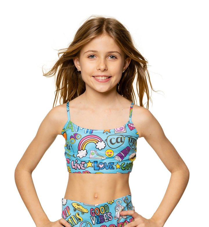 Girl's (10-14) Malibu Sugar Camp Bandeau Bra Cami