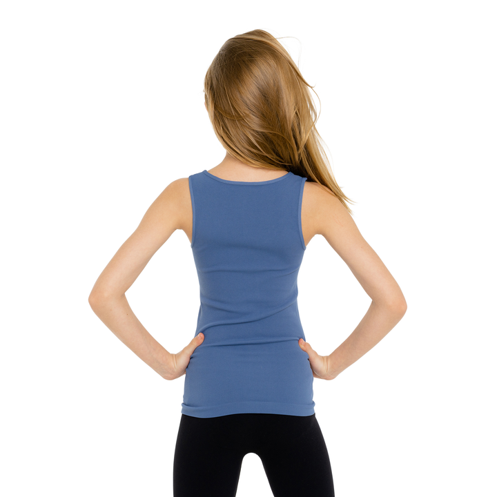 Girl's (7-10) Full Back Ribbed Tank Top