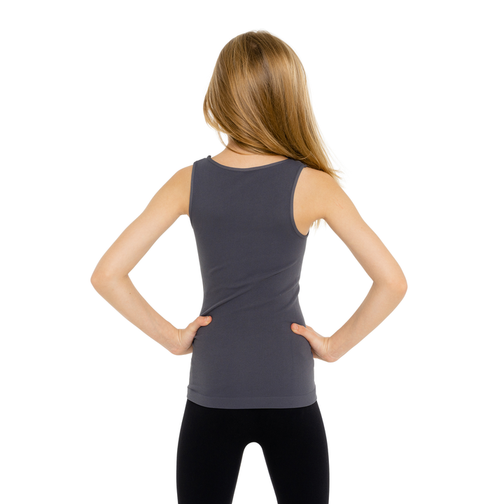 Girl's (7-10) Full Back Ribbed Tank Top