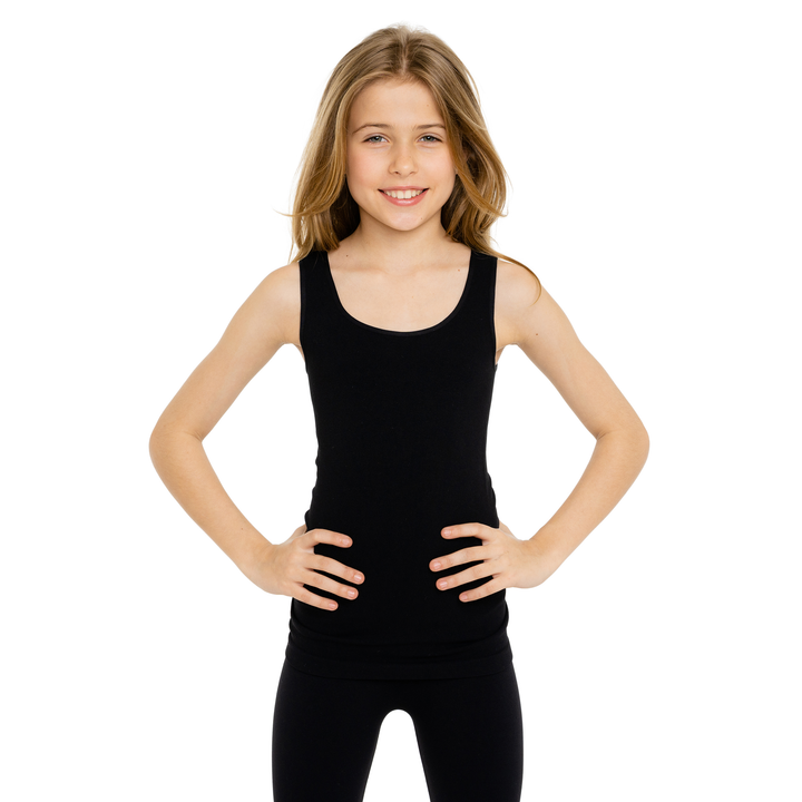 Girl's (7-10) Full Back Ribbed Tank Top