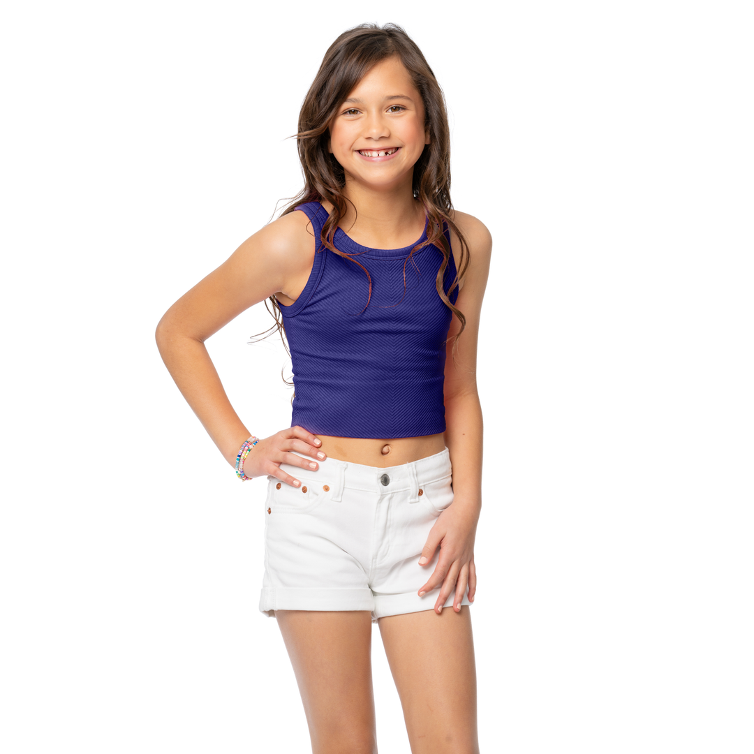 Girl's (8-12) Chevron Sleeveless Top