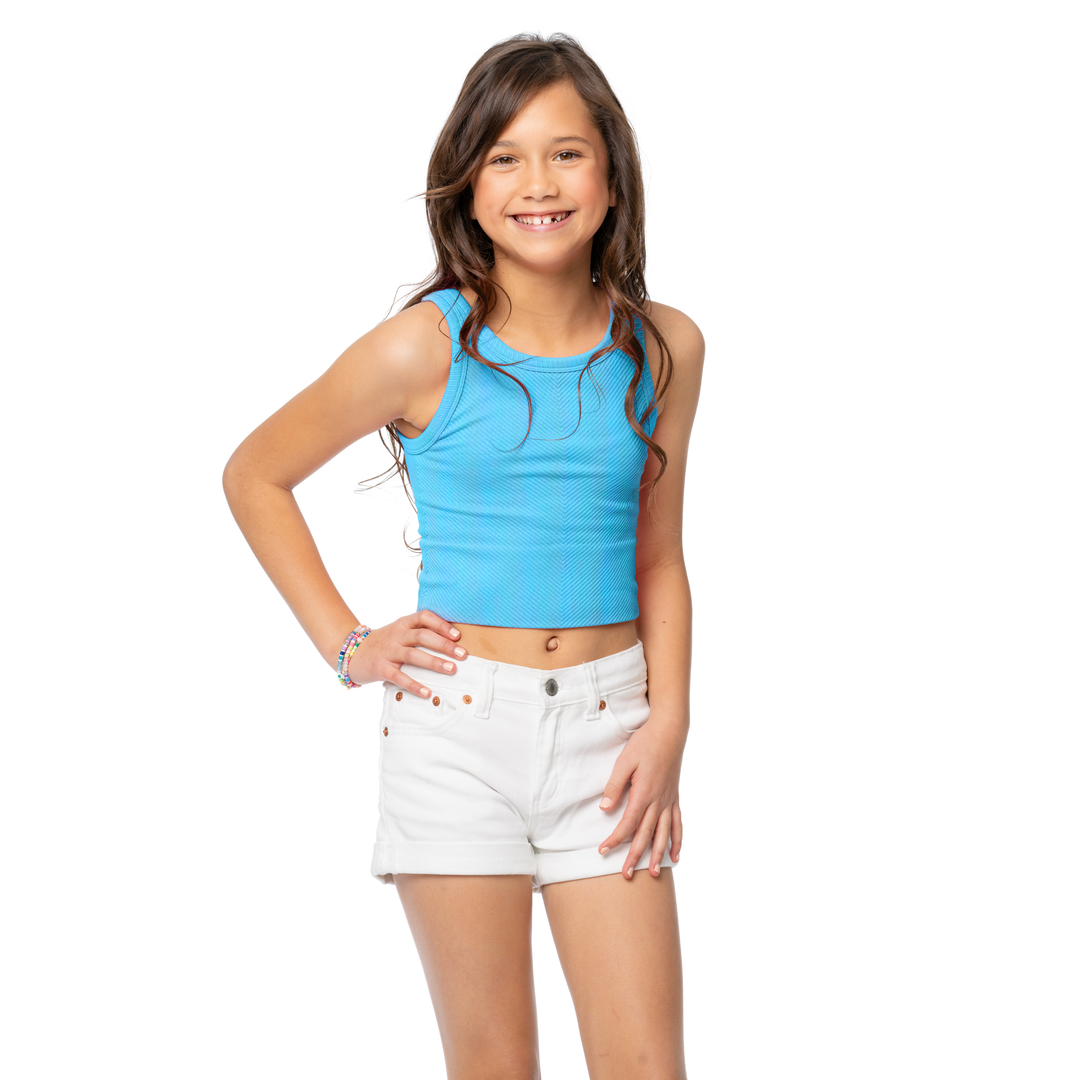 Girl's (8-12) Chevron Sleeveless Top