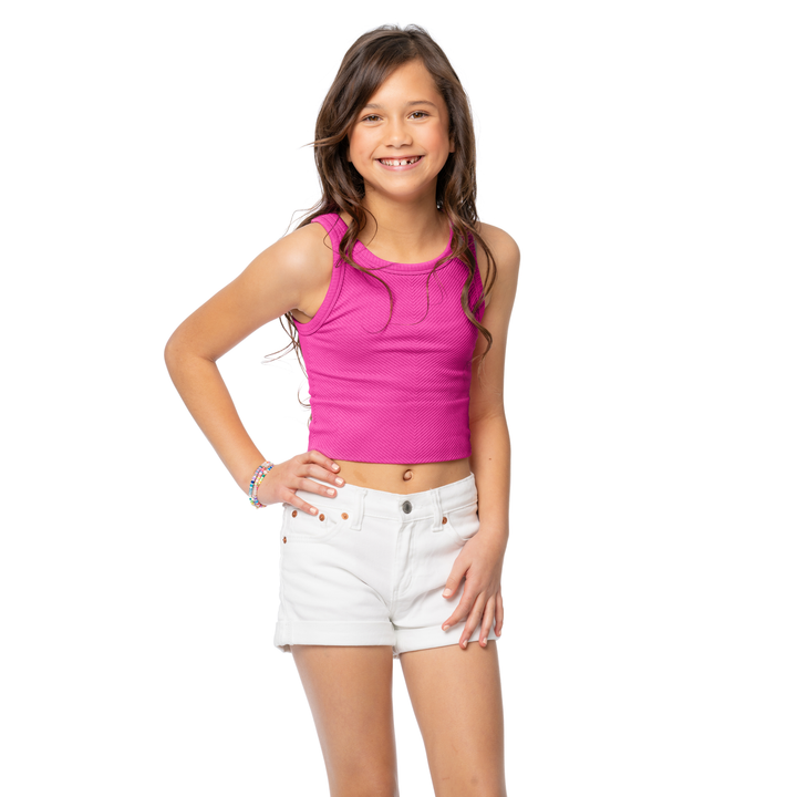 Girl's (8-12) Chevron Sleeveless Top