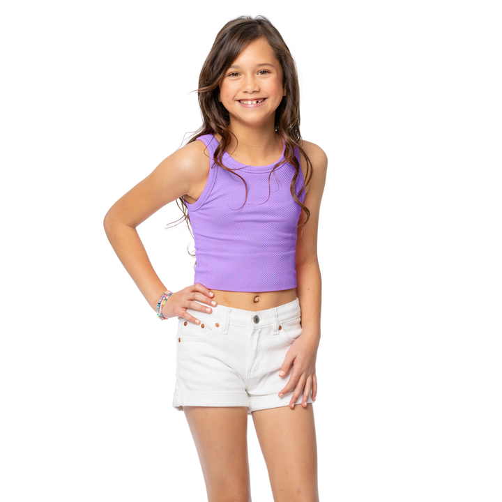 Girl's (8-12) Chevron Sleeveless Top