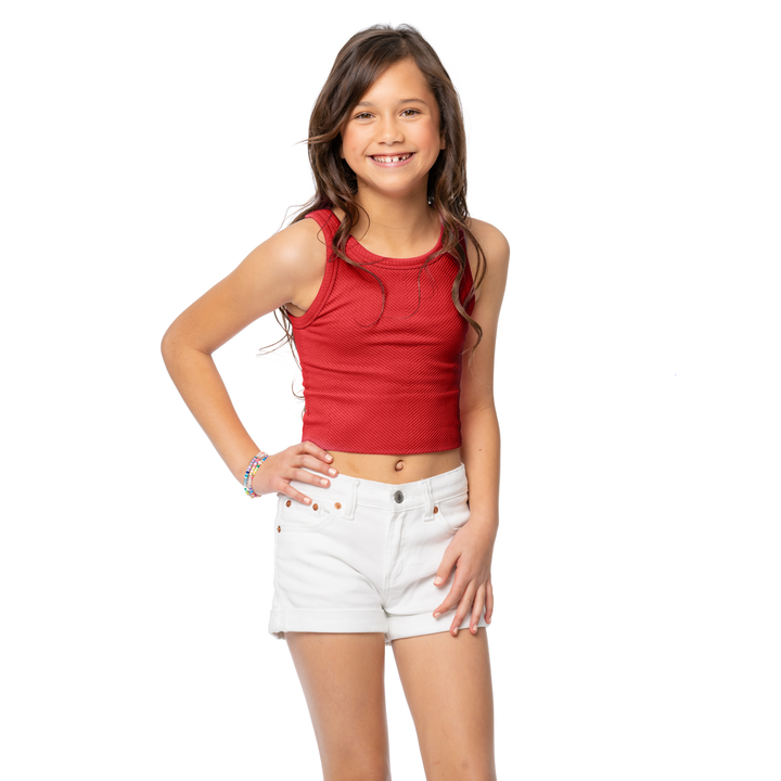 Girl's (8-12) Chevron Sleeveless Top