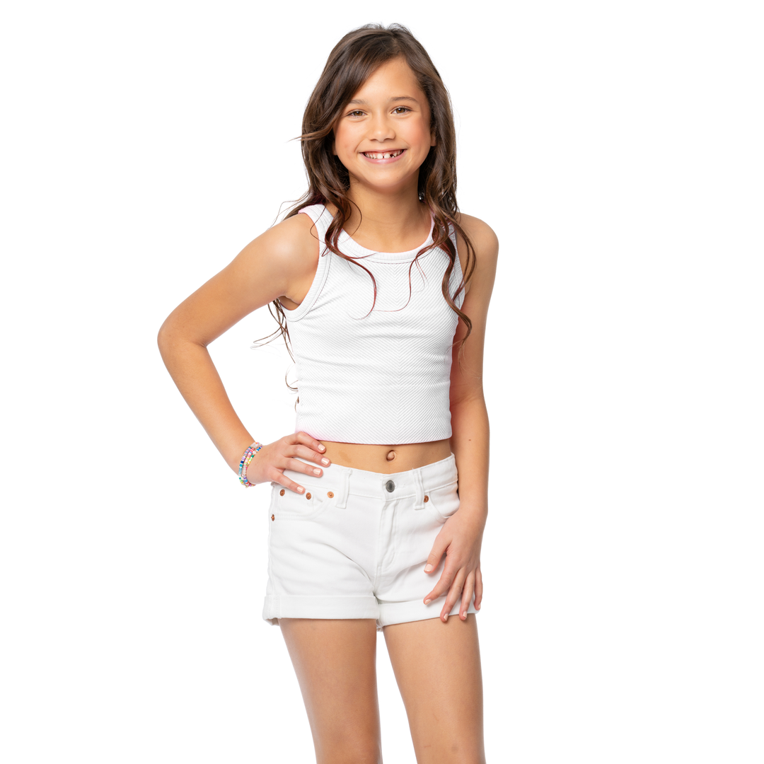 Girl's (8-12) Chevron Sleeveless Top
