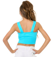 Girl's (8-12) Ribbed Wide Strap Tank Top