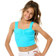 Girl's (8-12) Ribbed Wide Strap Tank Top