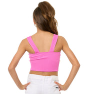 Girl's (8-12) Ribbed Wide Strap Tank Top