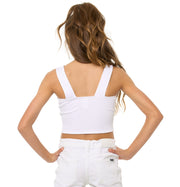 Girl's (8-12) Ribbed Wide Strap Tank Top