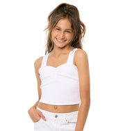 Girl's (8-12) Ribbed Wide Strap Tank Top