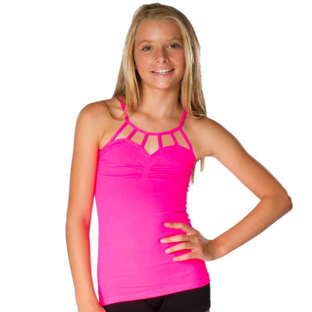 Girl's (7-10) Cage Front Cami