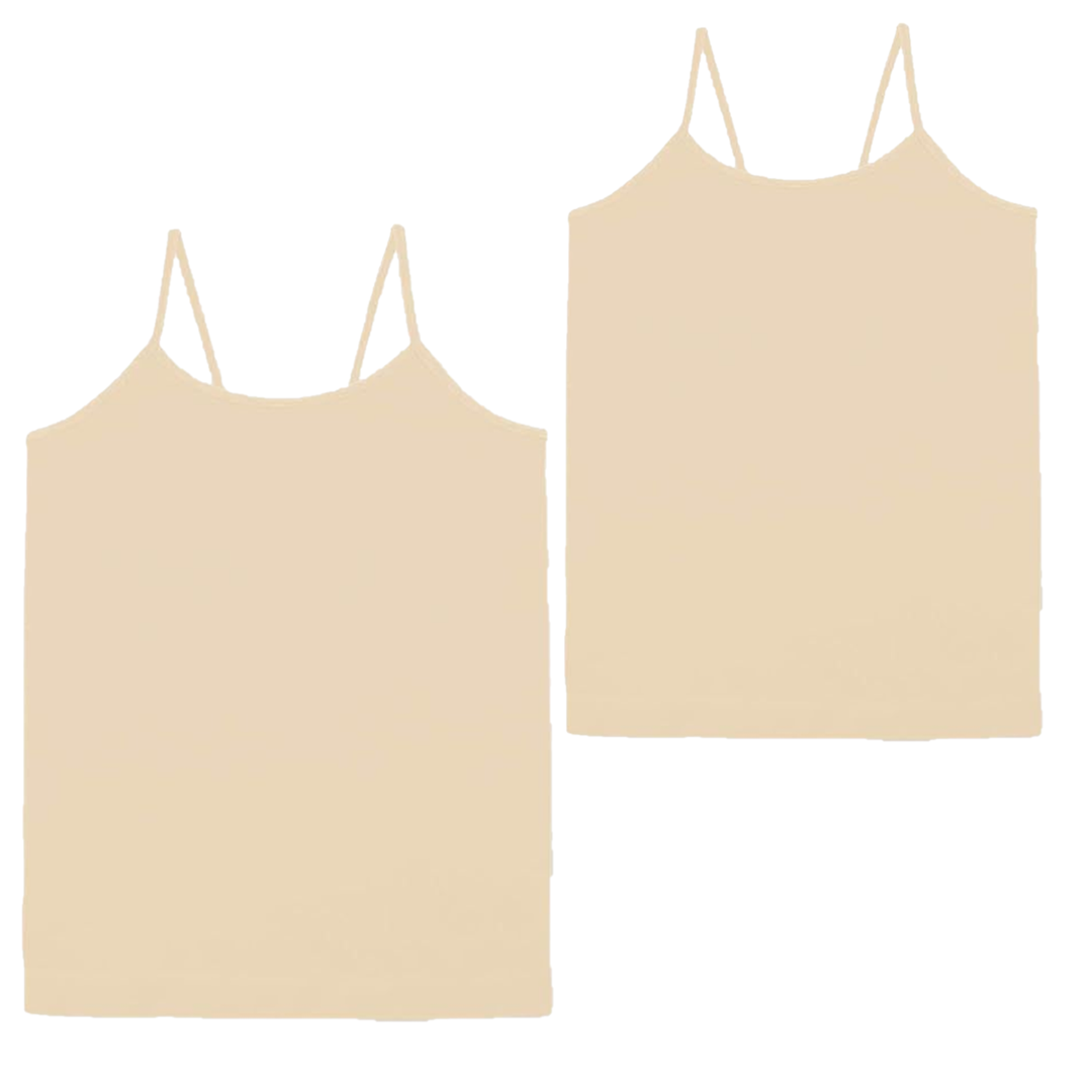 Girl's (10-14) Solid Full Cami / Set of 2