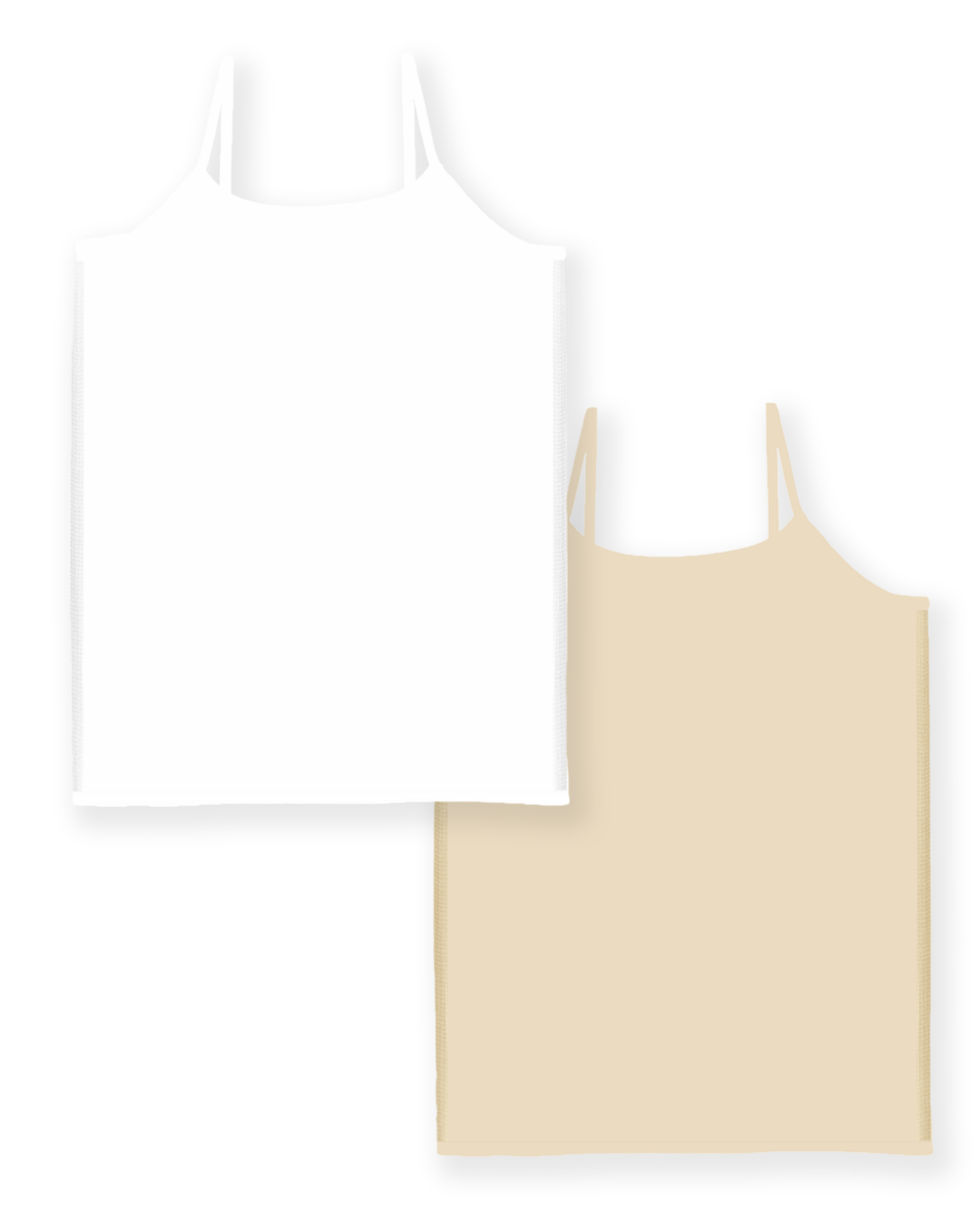Girl's (10-14) Solid Full Cami / Set of 2