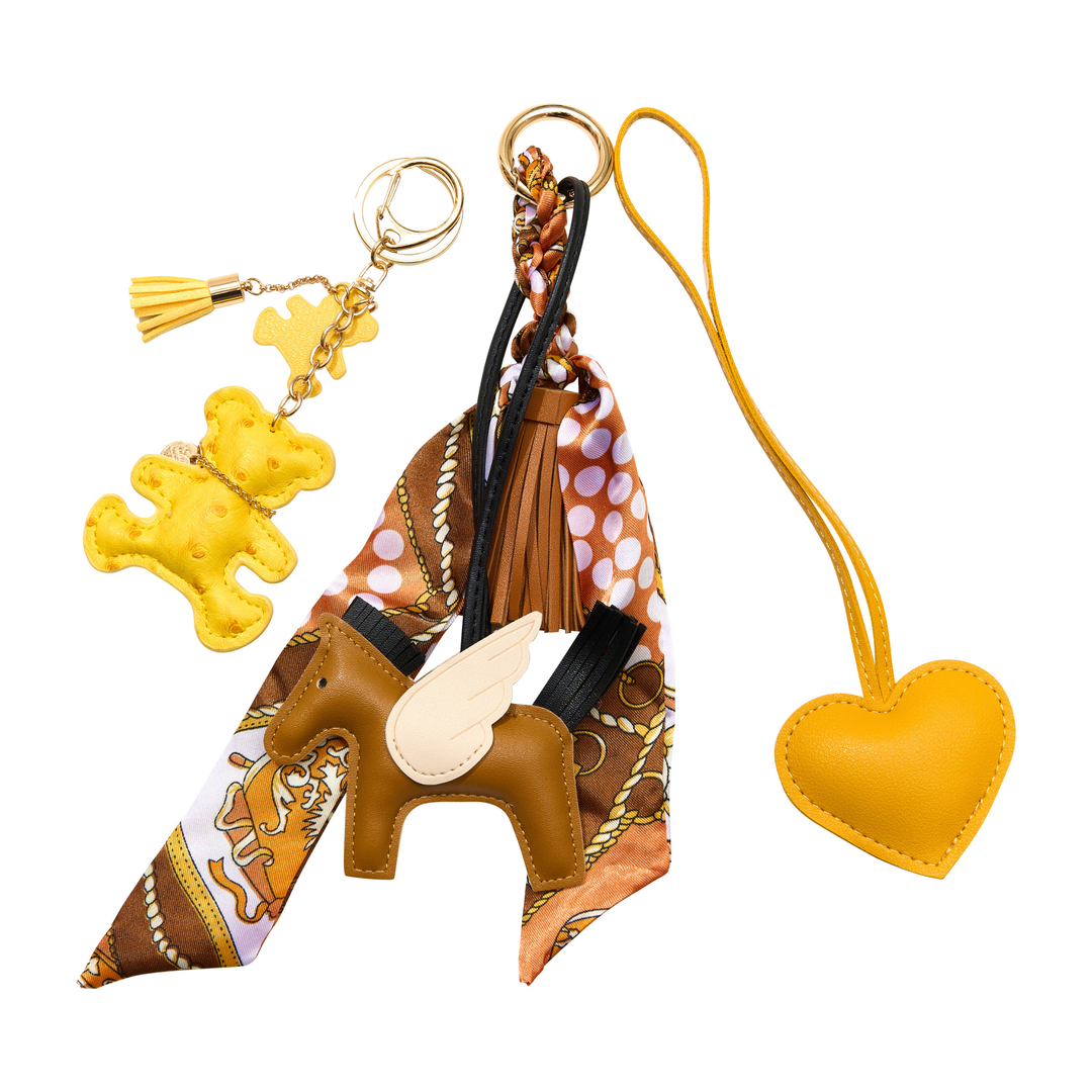 Oprah's Favorite Things 2025 -Brown/Yellow Bag Charm Set