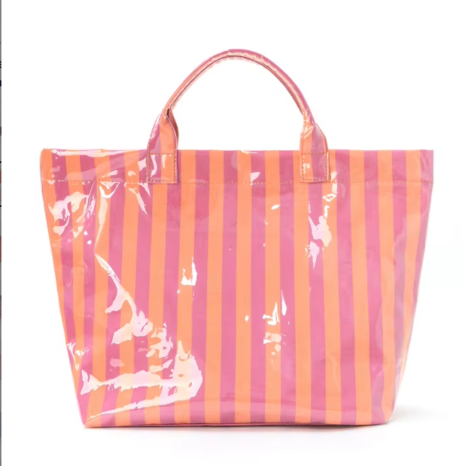 Malibu Coated Striped Totes