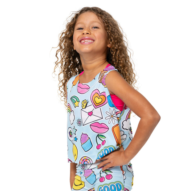 Little Girl's (4-6x) New Scattered Icons Sleeveless Top