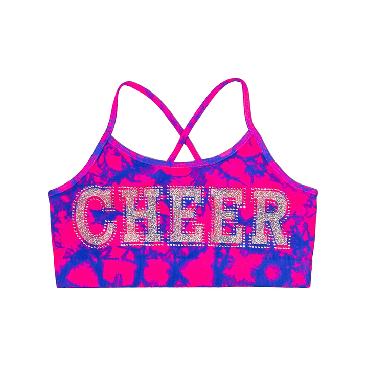 Little Girl's (4-6x) "CHEER" Tie Dye Bra Cami