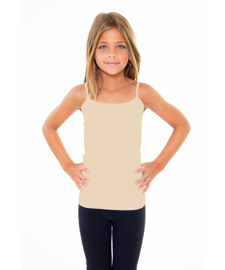 Girl's (7-10) Solid Full Cami /  Set of 2