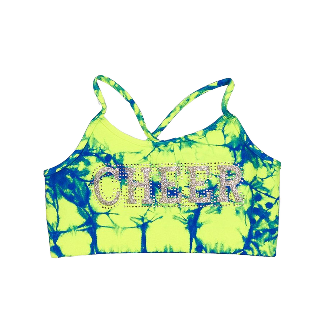 Little Girl's (4-6x) "CHEER" Tie Dye Bra Cami