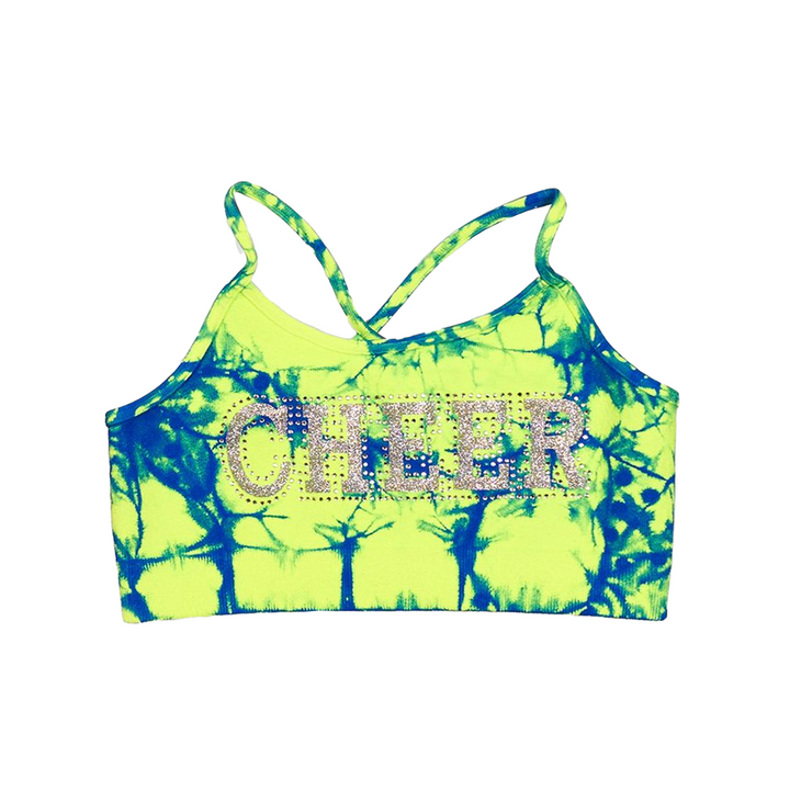 Little Girl's (4-6x) "CHEER" Tie Dye Bra Cami