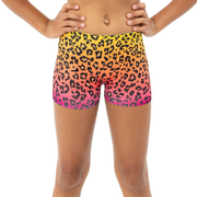 Girl's (7-12) Ombre Leopard Boy Shorts