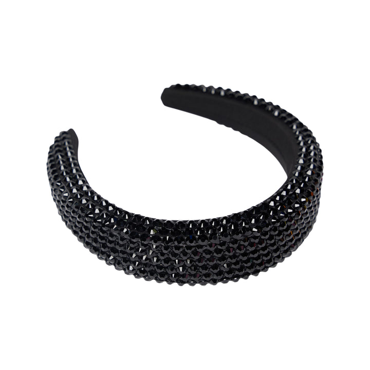 Colored Rhinestone Puff Headband