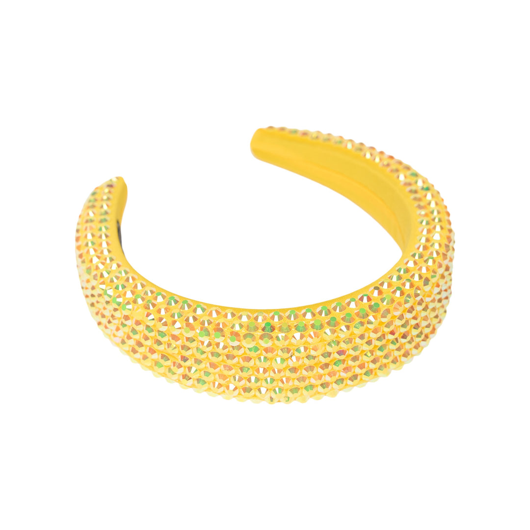 Colored Rhinestone Puff Headband