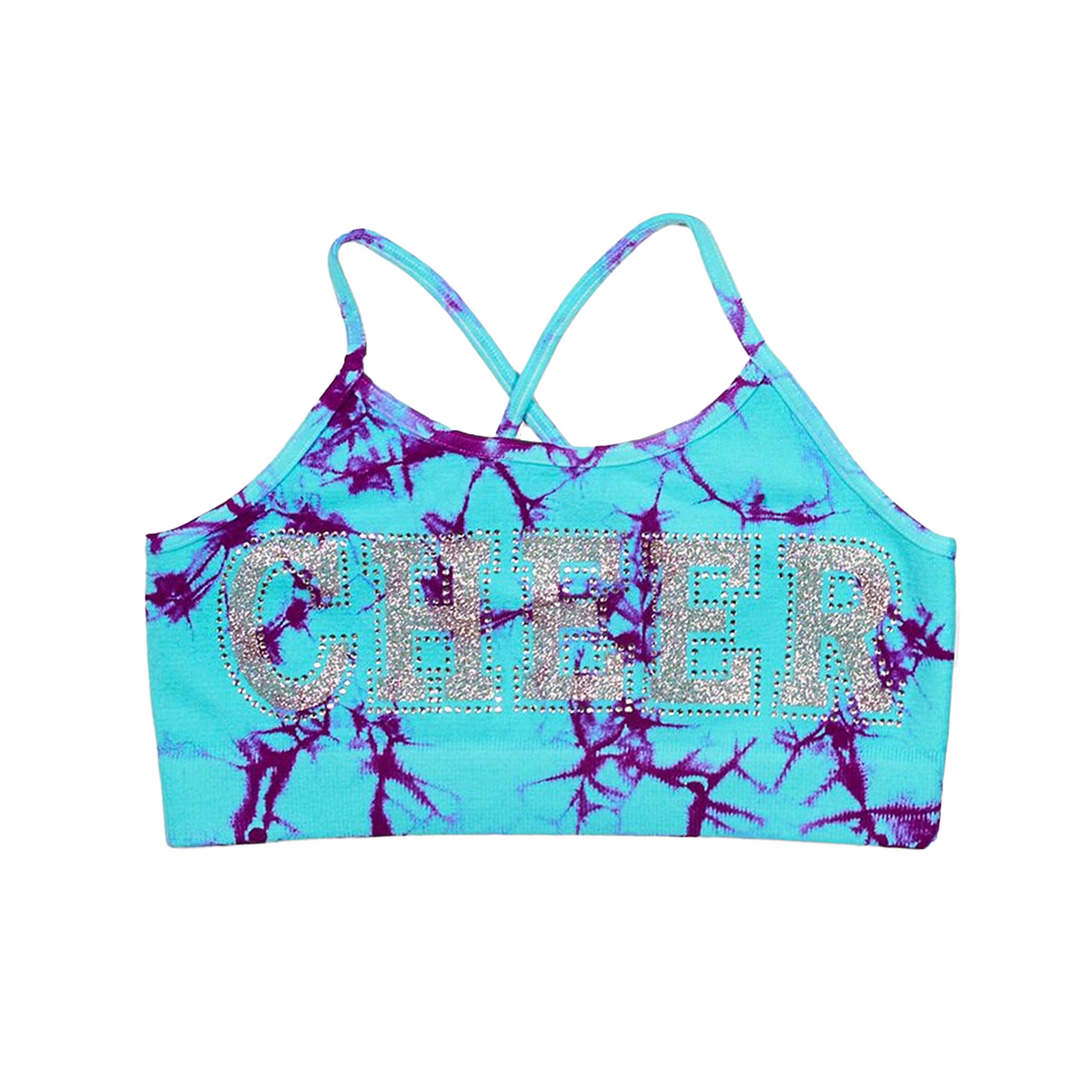 Little Girl's (4-6x) "CHEER" Tie Dye Bra Cami