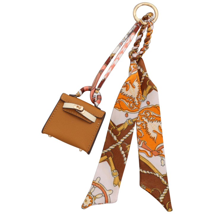 Mini Designer Bag w/ Twilly Scarf Bag Charms - 6 colors