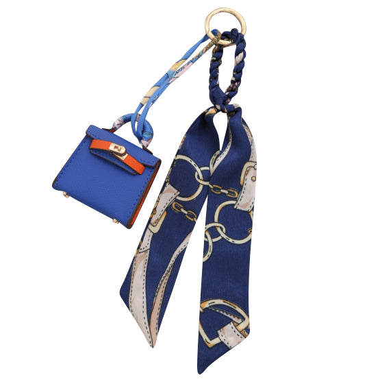 Mini Designer Bag w/ Twilly Scarf Bag Charms - 6 colors