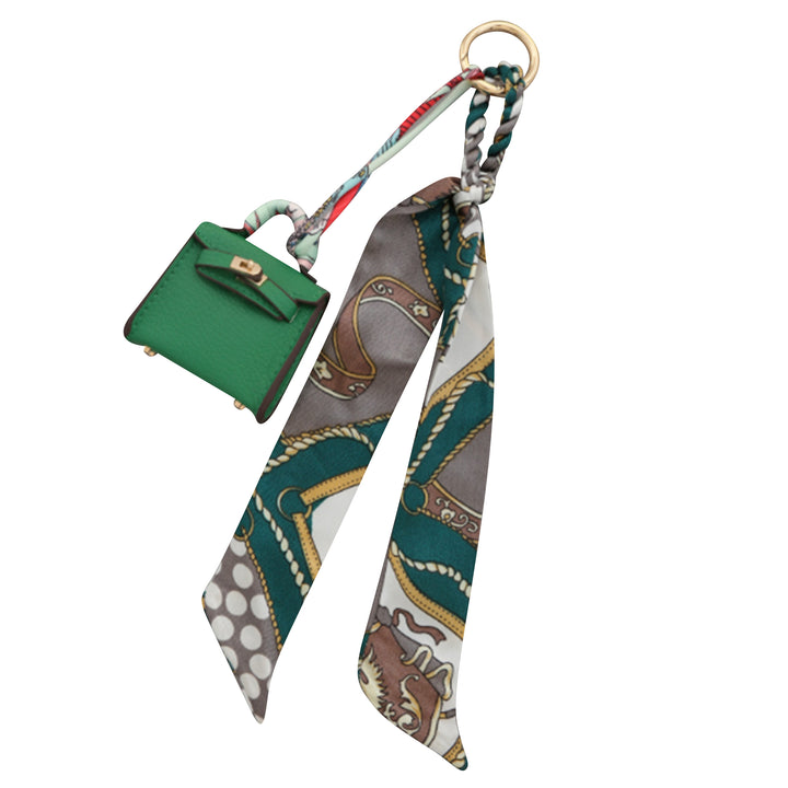 Mini Designer Bag w/ Twilly Scarf Bag Charms - 6 colors